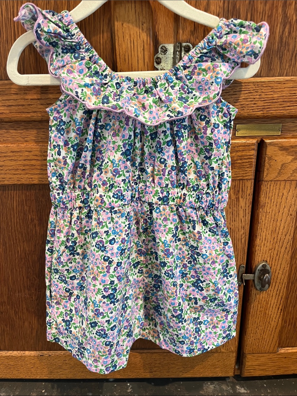 Floral Ruffle Romper - Pink Multi - Picture 4 of 4